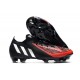 adidas Predator Edge.1 L FG Fotbollsskor Svart Vit Röd