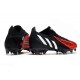 adidas Predator Edge.1 L FG Fotbollsskor Svart Vit Röd