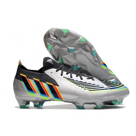 adidas Predator Edge.1 L FG Fotbollsskor Beyond Fast Silver Svart Grön