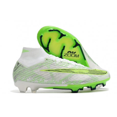 Nike Air Zoom Mercurial Superfly IX Elite FG Vit Grön