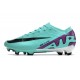 Nike Zoom Mercurial Vapor 15 Elite FG Cyan Lila Svart