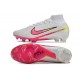 Nike Zoom Mercurial Superfly 9 Elite FG Vit Rosa