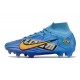 Nike Zoom Mercurial Superfly 9 Elite FG Mbappé Personal Edition - Blå Vit