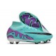 Nike Zoom Mercurial Superfly 9 Elite FG Peak Ready - Turkos Fuchsia Dream Svart Vit