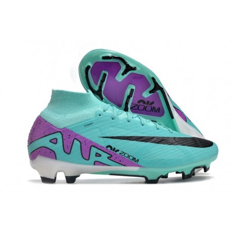 Nike Zoom Mercurial Superfly 9 Elite FG Peak Ready - Turkos Fuchsia Dream Svart Vit