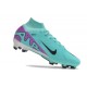 Nike Zoom Mercurial Superfly 9 Elite FG Peak Ready - Turkos Fuchsia Dream Svart Vit