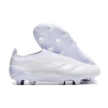 adidas Fotbollsskor Predator Elite Laceless FG Pearlized Vit Silver