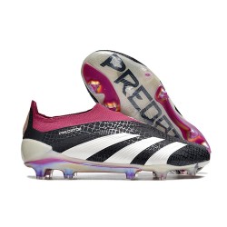 adidas Fotbollsskor Predator Elite Laceless FG Svart Vit Lila