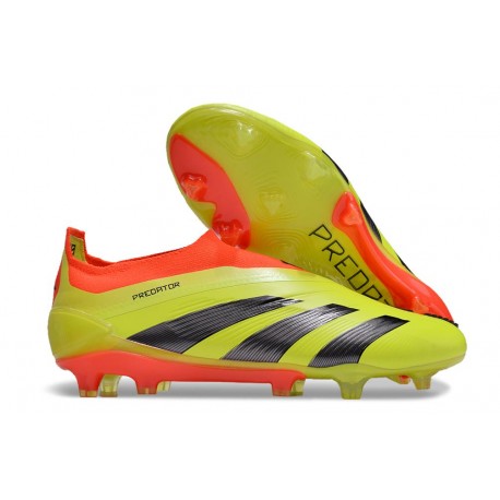 adidas Fotbollsskor Predator Elite Laceless FG Gul Svart Röd