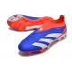 adidas Fotbollsskor Predator Elite Laceless FG Blå Vit Röd 