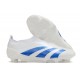 adidas Fotbollsskor Predator Elite Laceless FG Vit Blå