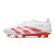adidas Fotbollsskor Predator Elite Laceless FG Vit Röd 
