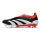 adidas Fotbollsskor Predator Elite Laceless FG Solar Energy Svart Vit Röd