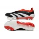 adidas Fotbollsskor Predator Elite Laceless FG Solar Energy Svart Vit Röd