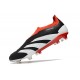 adidas Fotbollsskor Predator Elite Laceless FG Solar Energy Svart Vit Röd