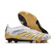 adidas Fotbollsskor Predator Elite Laceless FG Guld Vit Grå