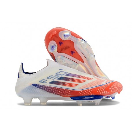 Fotbollsskor för Män Adidas F50+ FG Vit Röd Blå