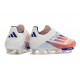 Fotbollsskor för Män Adidas F50+ FG Vit Röd Blå