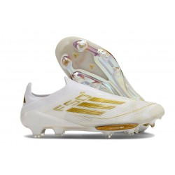 Fotbollsskor för Män Adidas F50+ FG Vit Guld