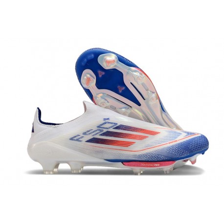Fotbollsskor för Män Adidas F50+ FG Vit Blå Röd