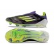 Adidas F50 Elite Snörlös FG Fotboll Skor Lila Gul