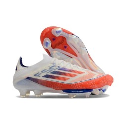 Fotbollsskor för Män Adidas F50+ FG Vit Röd Blå