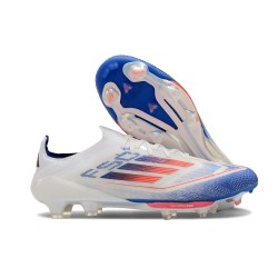 Fotbollsskor för Män Adidas F50+ FG Vit Blå Röd