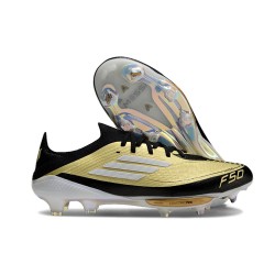 Fotbollsskor för Män Adidas F50+ FG Guld Svart Vit