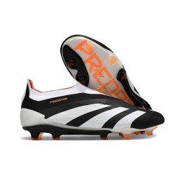 adidas Fotbollsskor Predator Elite Laceless FG Svart Vit Orange