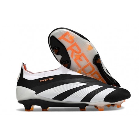 adidas Fotbollsskor Predator Elite Laceless FG Svart Vit Orange