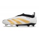 adidas Fotbollsskor Predator Elite Laceless FG Vit Guld