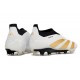 adidas Fotbollsskor Predator Elite Laceless FG Vit Guld