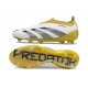 adidas Fotbollsskor Predator Elite Laceless FG Vit Guld Svart