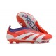 adidas Fotbollsskor Predator Elite Laceless FG Röd Vit