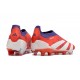 adidas Fotbollsskor Predator Elite Laceless FG Röd Vit