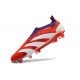 adidas Fotbollsskor Predator Elite Laceless FG Röd Vit