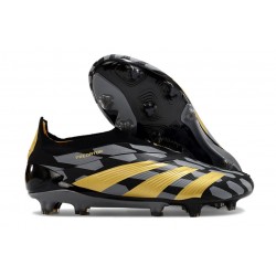 adidas Fotbollsskor Predator Elite Snörlösa FG Svart Guld