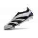 adidas Fotbollsskor Predator Elite Snörlösa FG Silver Svart