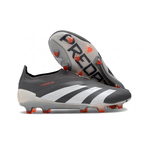 adidas Fotbollsskor Predator Elite Snörlösa FG Svart Vit