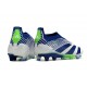 adidas Fotbollsskor Predator Elite Snörlösa FG Vit Blå Grön