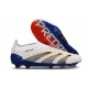 adidas Fotbollsskor Predator Elite Snörlösa FG Vit Grå Blå Röd