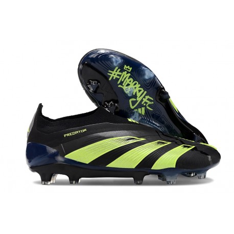 adidas Fotbollsskor Predator Elite Snörlösa FG Svart Grön