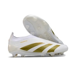 adidas Fotbollsskor Predator Elite Snörlösa FG Vit Guld
