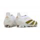 adidas Fotbollsskor Predator Elite Snörlösa FG Vit Guld