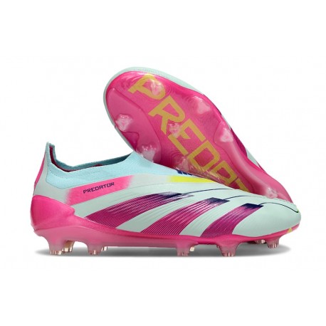 adidas Fotbollsskor Predator Elite Snörlösa FG Blå Rosa