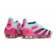 adidas Fotbollsskor Predator Elite Snörlösa FG Blå Rosa