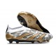 adidas Fotbollsskor Predator Elite Snörlösa FG Guld Vit Grå