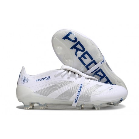 adidas Predator Tongue Elite FG Vit Silver Blå
