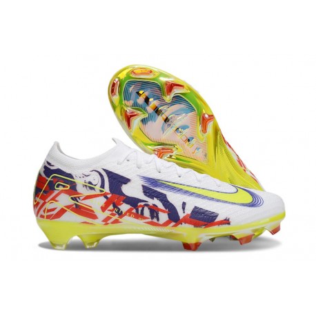 Nike Zoom Mercurial Vapor XVI Elite FG Skor Vit Gul Lila Röd
