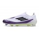 Adidas F50 Elite Snörlös FG Fotboll Skor X Messi Vit Svart Lila